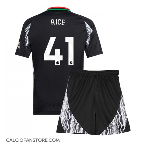 Maglia Calcio Arsenal Declan Rice #41 Seconda Divisa Bambino 2024-25 Manica Corta (+ pantaloncini)